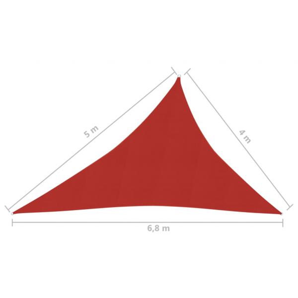 Sonnensegel 160 g/m² Rot 4x5x6,8 m HDPE