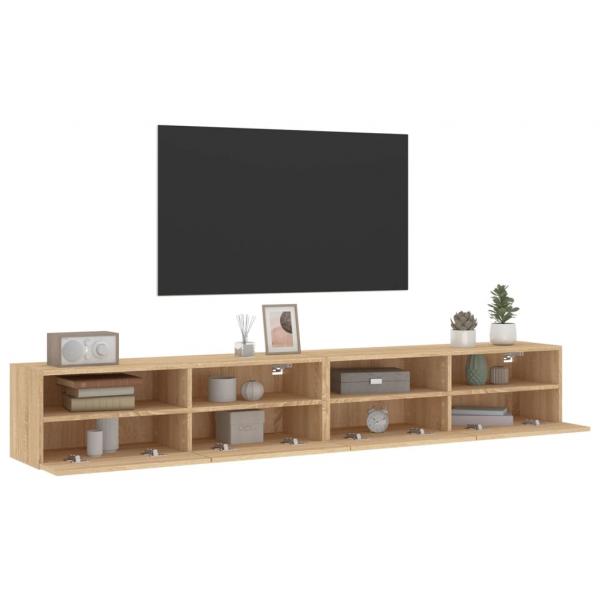 TV-Wandschränke 2 Stk. Sonoma-Eiche 100x30x30 cm Holzwerkstoff