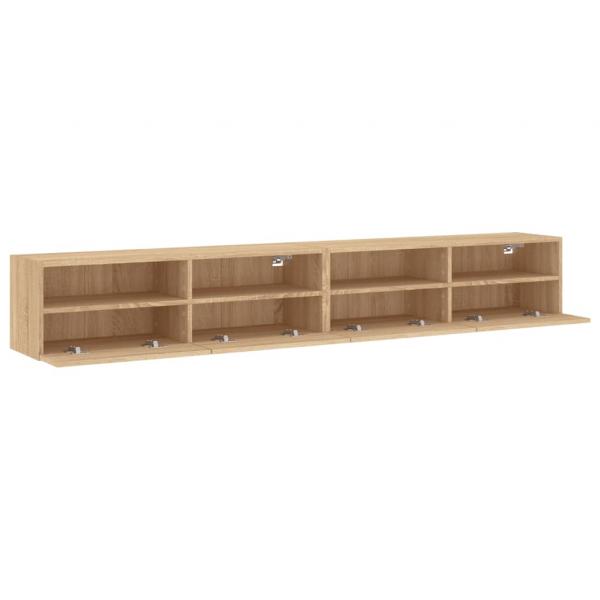 TV-Wandschränke 2 Stk. Sonoma-Eiche 100x30x30 cm Holzwerkstoff