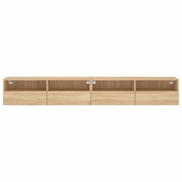 TV-Wandschränke 2 Stk. Sonoma-Eiche 100x30x30 cm Holzwerkstoff