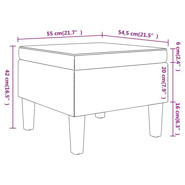 Hocker mit Holzbeinen Dunkelgrün Stoff