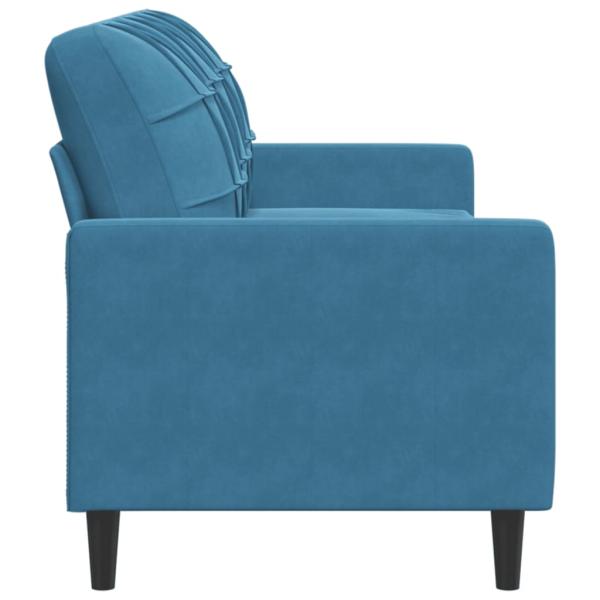 3-Sitzer-Sofa Blau 180 cm Samt