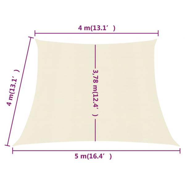 Sonnensegel 160 g/m² Creme 4/5x4 m HDPE