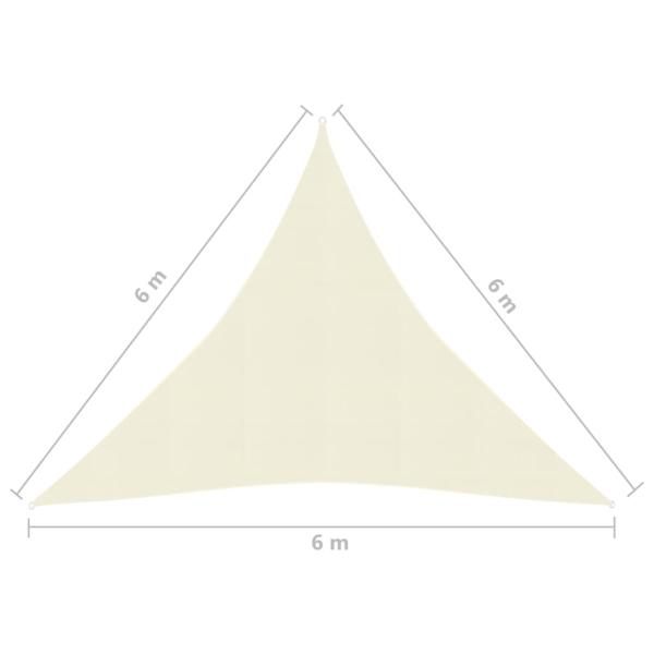 Sonnensegel 160 g/m² Creme 6x6x6 m HDPE