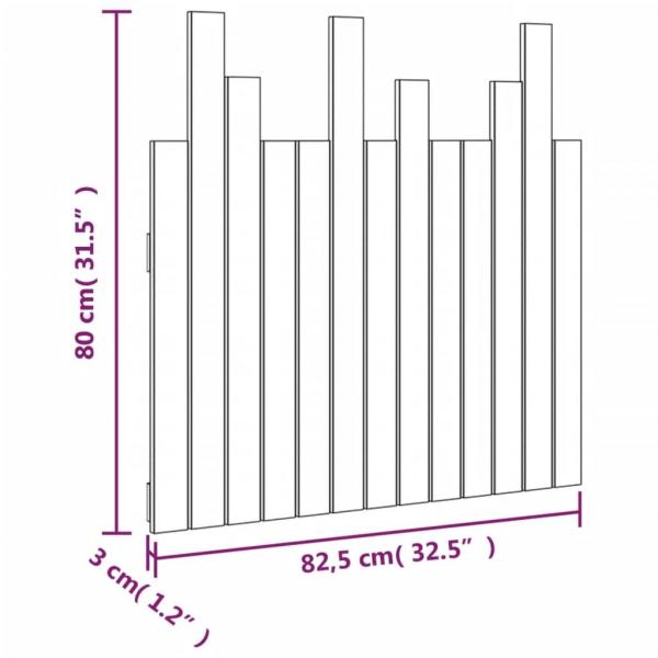 Wand-Kopfteil 82,5x3x80 cm Massivholz Kiefer