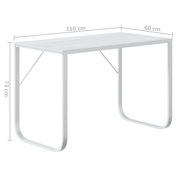 Computertisch Weiß 110x60x73 cm Holzwerkstoff