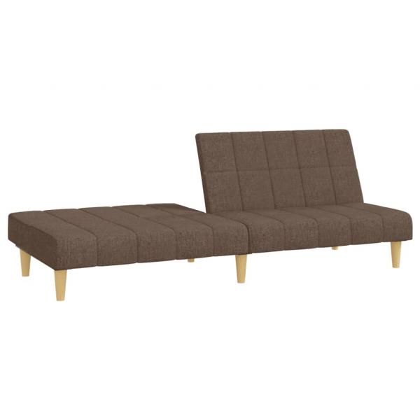 Schlafsofa 2-Sitzer Taupe Stoff