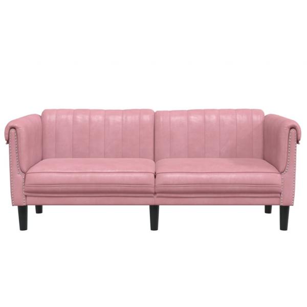 Sofa 2-Sitzer Rosa Samt