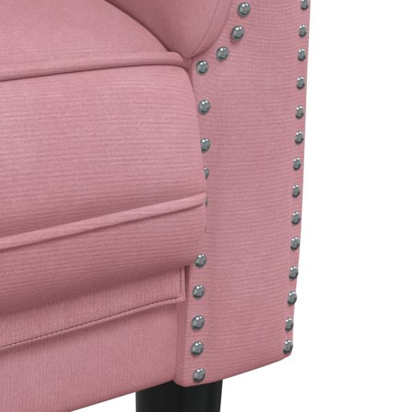 Sofa 2-Sitzer Rosa Samt