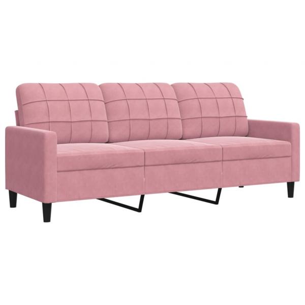 3-Sitzer-Sofa Rosa 180 cm Samt