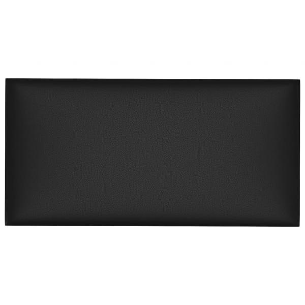 Wandpaneele 12 Stk. Schwarz 30x15 cm Kunstleder 0,54 m²