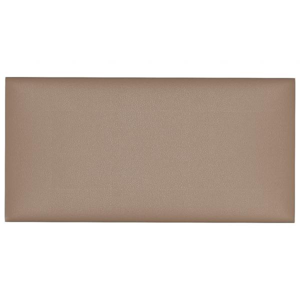 Wandpaneele 12 Stk. Cappuccino-Braun 30x15cm Kunstleder 0,54 m²