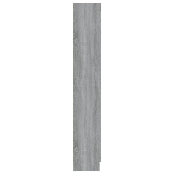 Vitrinenschrank Grau Sonoma 82,5x30,5x185,5 cm Holzwerkstoff