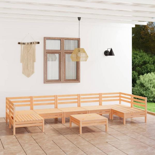 ARDEBO.de - 8-tlg. Garten-Lounge-Set Massivholz Kiefer