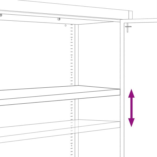 Aktenschrank Schwarz 90x40x110 cm Stahl