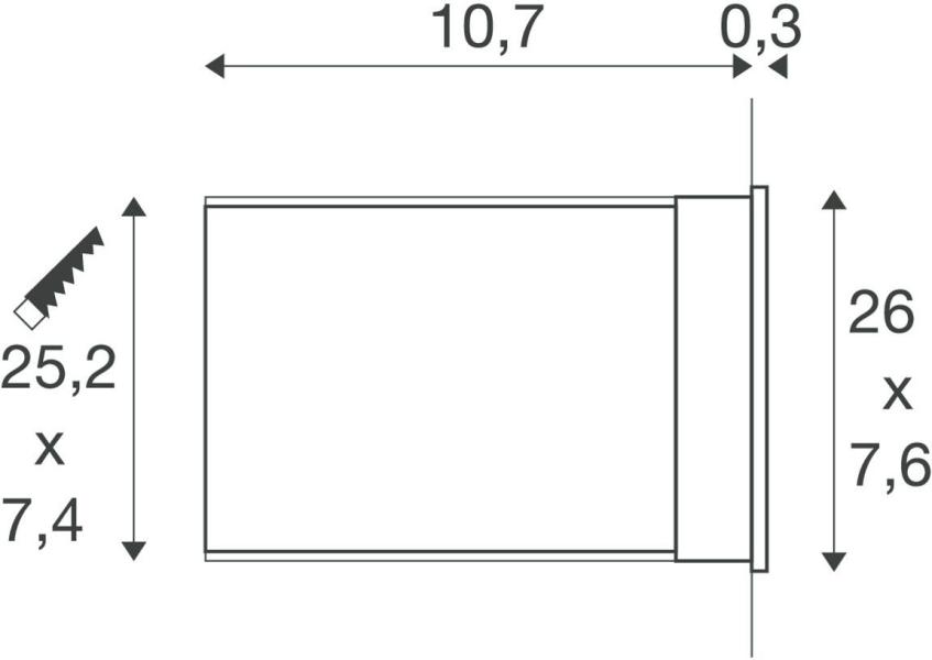 SLV BRICK MESH Wandeinbauleuchte, Outdoor, LED, 3000K, IP65, edelstahl (1008481)