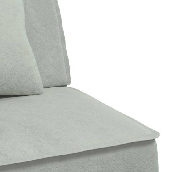 Schlafsofa in L-Form Hellgrau 255x140x70 cm Samt