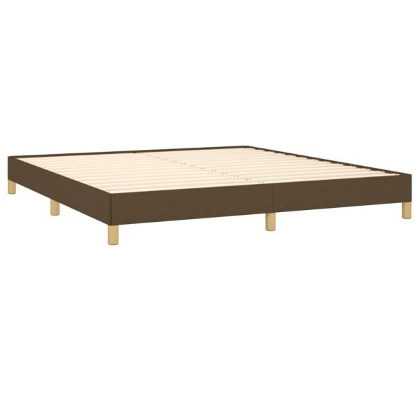 Boxspringbett mit Matratze Dunkelbraun 160x200 cm Stoff