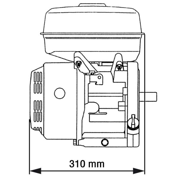 Benzinmotor 15 PS 11 kW Schwarz