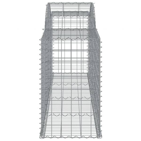 Gabione mit Hochbogen 300x50x80/100 cm Verzinktes Eisen