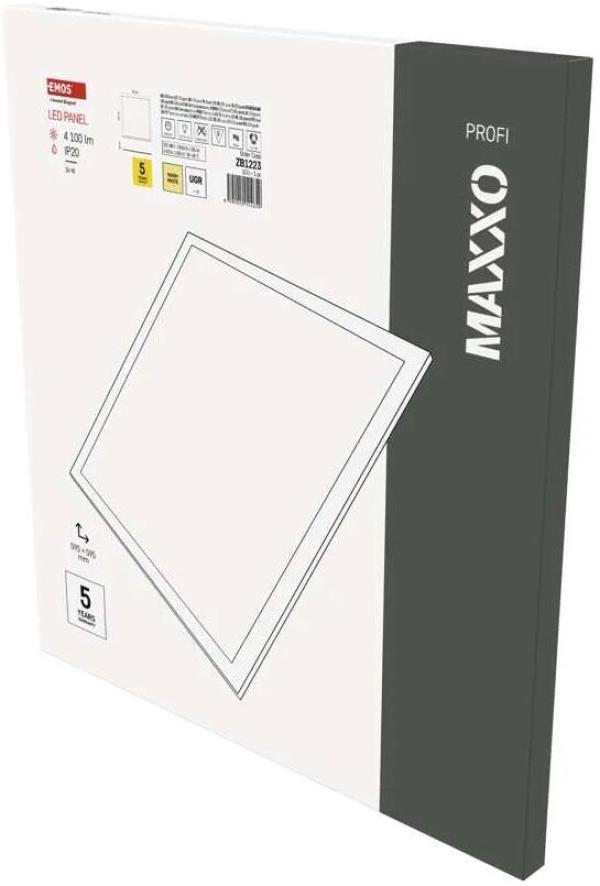 EMOS MAXXO ZB1223 LED-Einbauleuchte, quadratisch, 36W, 4100lm, Warmweiß, 600x600mm, UGR<19, weiß (1544103610)