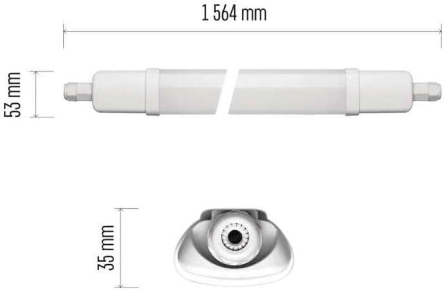 EMOS DUSTY ZT3220 LED Feuchtraumleuchte, 45W, neutralweiß, IP65, weiß (1546135900)