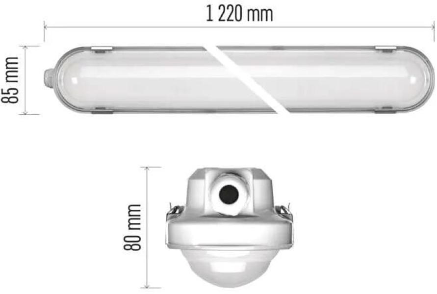 EMOS MISTY ZT1521 LED Feuchtraumleuchte, 35W, 5600lm, neutralweiß, IP66, grau (1546138400)