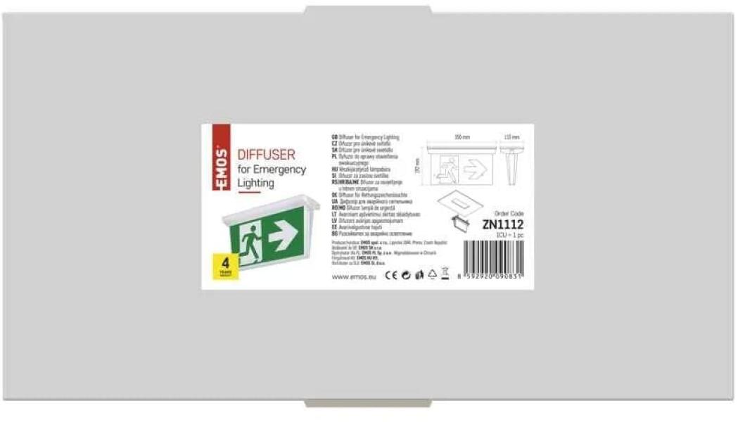 EMOS ZN1112 Diffusor für Notleuchte, weiß (1548111200)