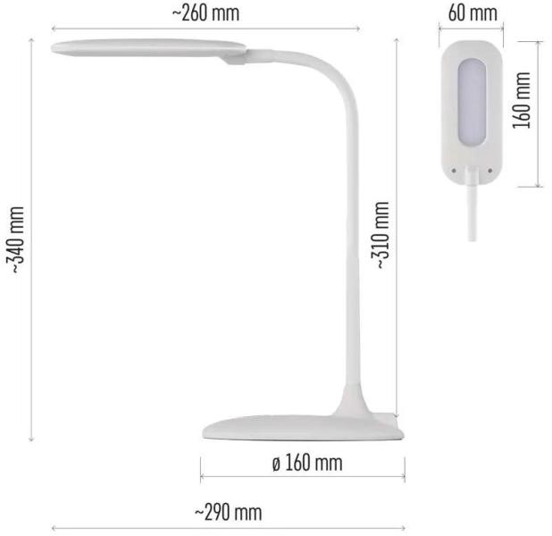 EMOS STELLA Z7602W LED Schreibtischlampe, weiß, 4000K (1538150201)