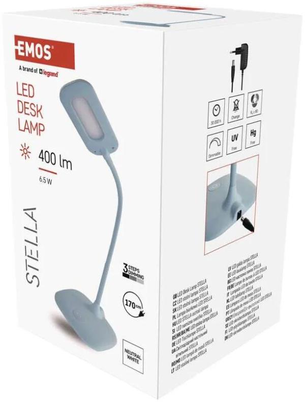 EMOS STELLA Z7602BL LED Schreibtischlampe, blau, 4000K (1538157000)