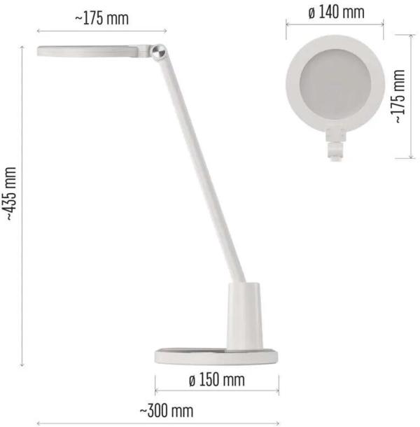 EMOS WESLEY Z7620W Schreibtischlampe, weiß (1538185000)