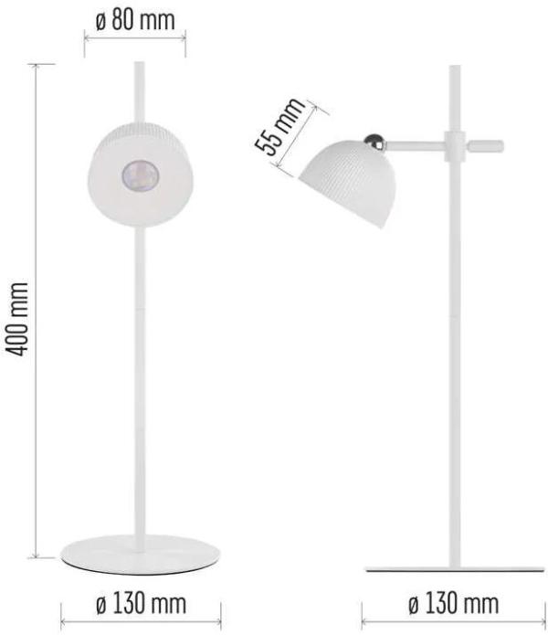 EMOS SOPHIE Z7635W Schreibtischlampe, wiederaufladbar, weiß (1538200200)