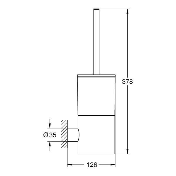 GROHE Atrio Toilettenbürstengarnitur, Wandmontage, cool sunrise (40892GL0)