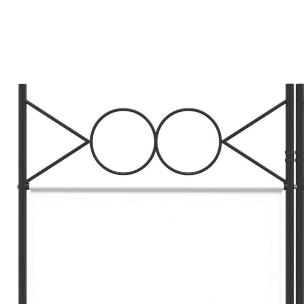 4-tlg. Paravent Weiß 160x220 cm Stoff