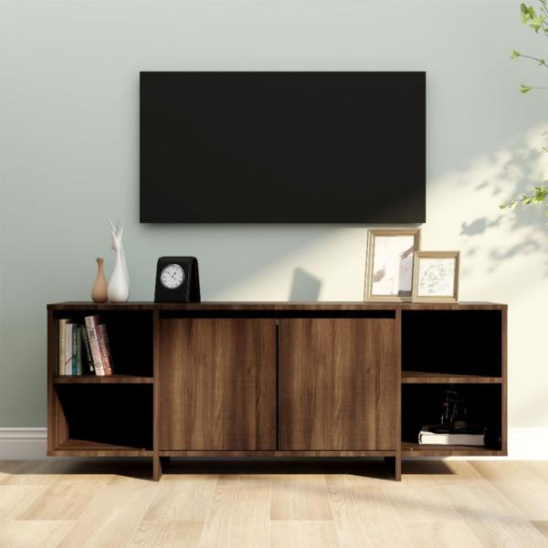 ARDEBO.de - TV-Schrank Braun Eichen-Optik 130x35x50 cm Holzwerkstoff