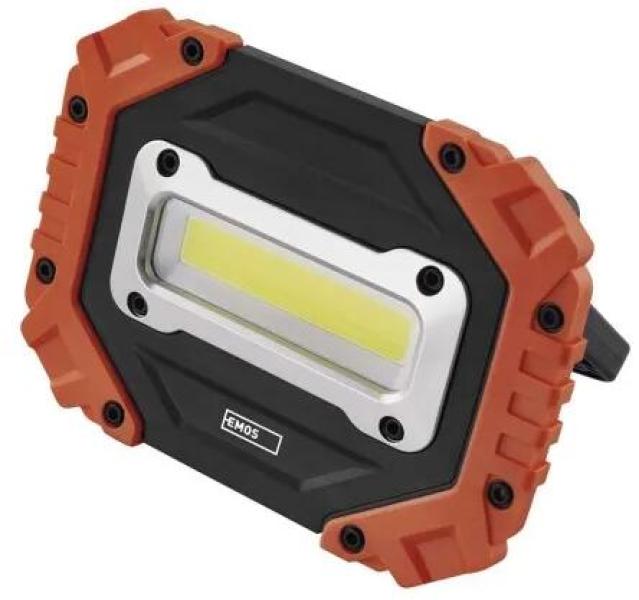 ARDEBO.de EMOS COB LED Arbeitsleuchte, 700 lm, 4x AA, schwarz-orange