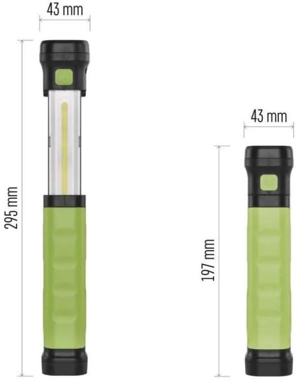 EMOS 1450000292 COB LED-Taschenlampe P4541, 450lm, 2000mAh, wiederaufladbar