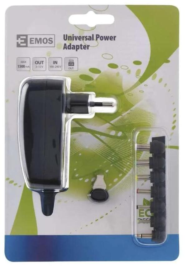 EMOS N3112 Netzteil 1500 mA, universal, schaltend, Adapterstecker (1703150021)