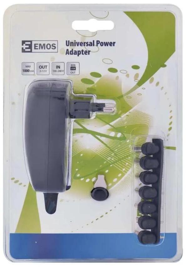 EMOS N3111 Netzteil 1000 mA, universal, schaltend, Adapterstecker (1703100021)