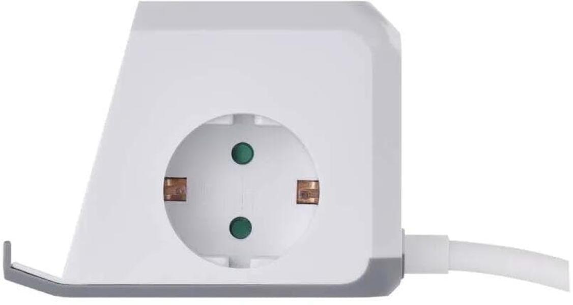 EMOS P0222CQ Steckdosenwürfel, 2 Steckdosen, 2×USB-A+1×USB-C+Qi, 2m, 1,5mm², weiß (1922120200)