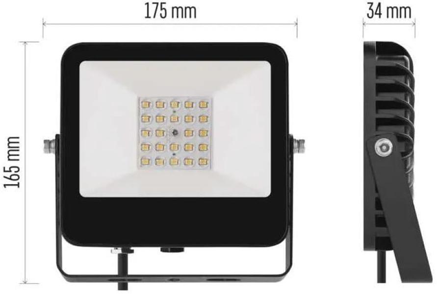 EMOS AVENO ZS2413 LED-Strahler, schwarz, 20W, neutralweiß (1531241300)