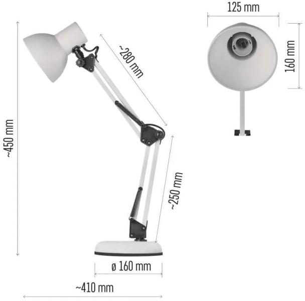 EMOS LUCAS Z7602P Schreibtischlampe, weiß (1538169000)