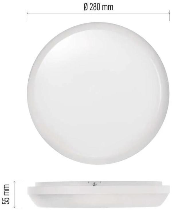 EMOS Dori ZM4312 LED Deckenleuchte, rund, weiß, 24,5W, IP54, neutralweiß (1539043060)