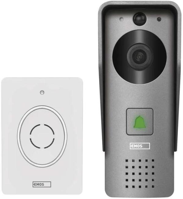 EMOS H4031 GoSmart drahtlose Video-Türklingel, IP-09C, WiFi, grau (3010040310)