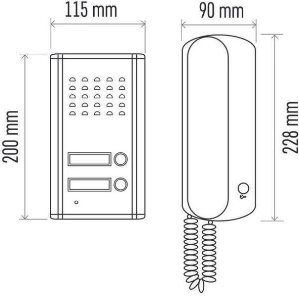 EMOS H1086 Gegensprechanlage Set, 2 Teilnehmer, Unterputz, Kunststoff, weiß (3010000292 )