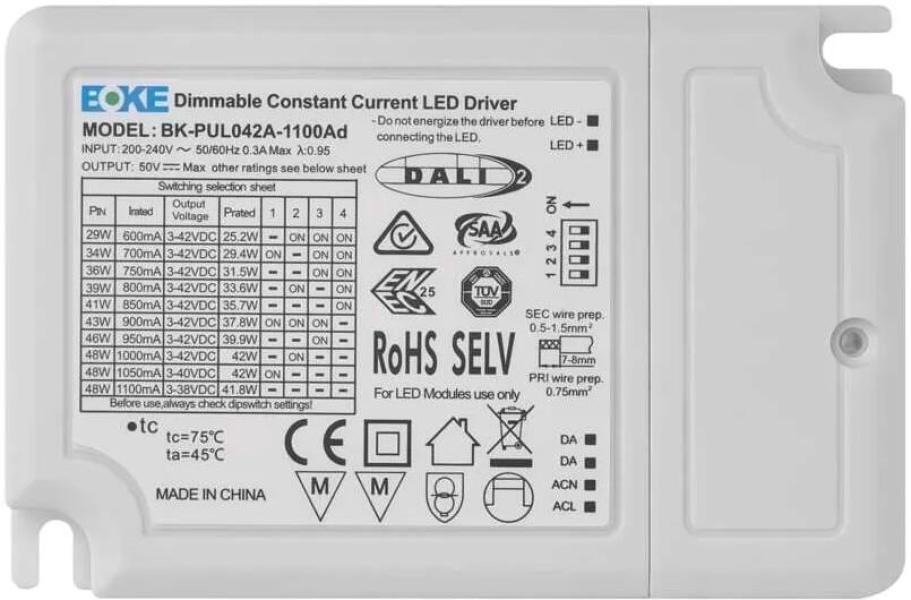 EMOS ZZ409BD DALI-Treiber für LED-Leuchten CC, 1050mA, 40W (1560040900)