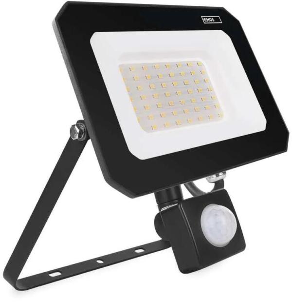 EMOS SIMPO ZS2343 LED-Reflektor mit Bewegungssensor, schwarz, 50W, 5000lm, neutralweiß (1531234300)