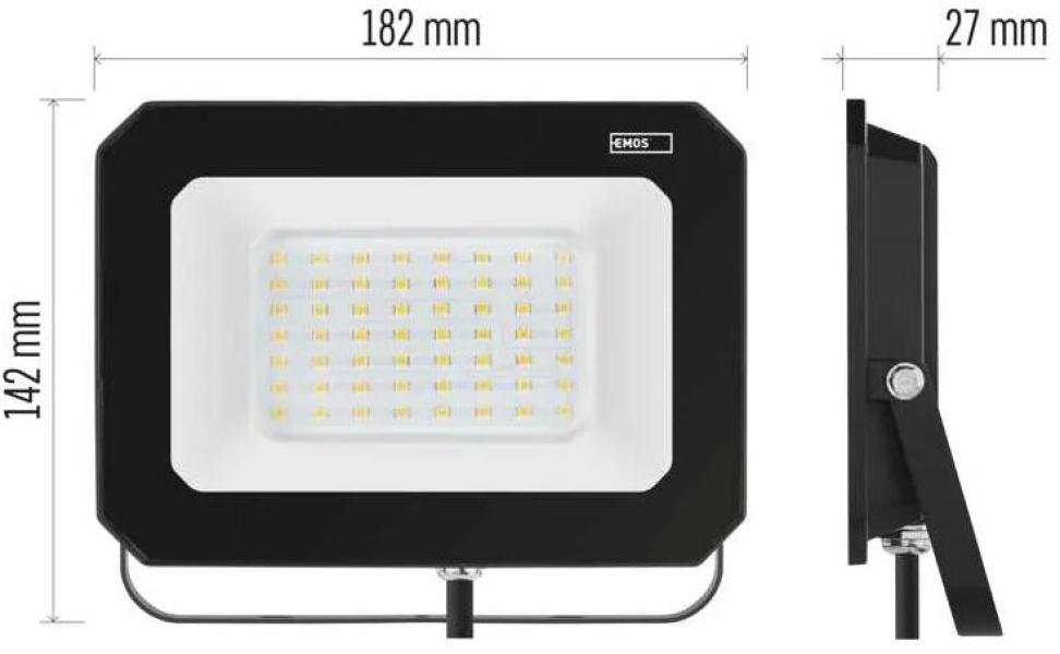 EMOS SIMPO ZS2243 LED-Reflektor, schwarz, 50W, 5000lm, neutralweiß (1531224300)