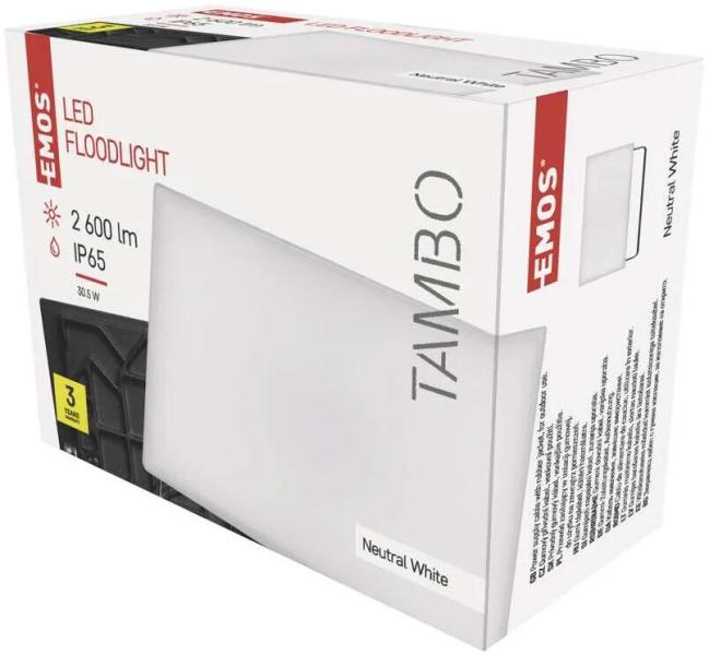 EMOS TAMBO ZS2531 LED-Strahler, schwarz, 30,5W, 2600lm, neutralweiß (1531242531)