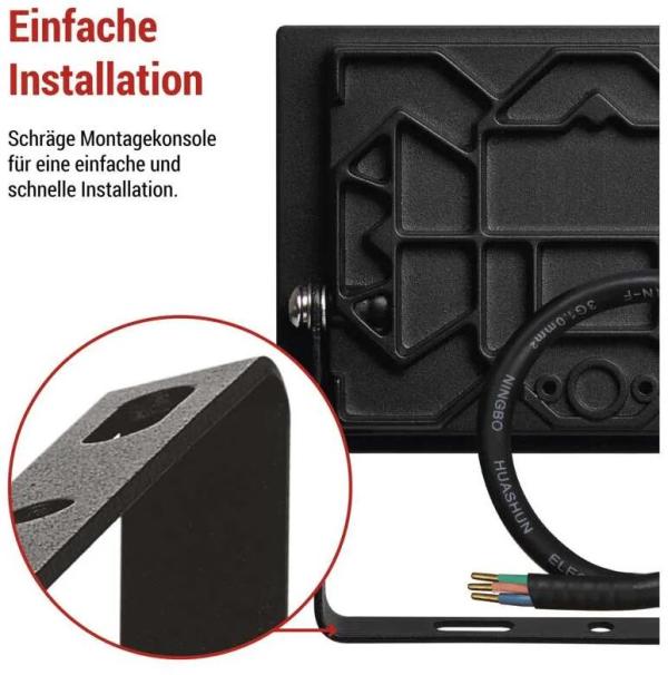 EMOS TAMBO ZS2521 LED-Strahler, schwarz, 20W, 1600lm, neutralweiß (1531242521)